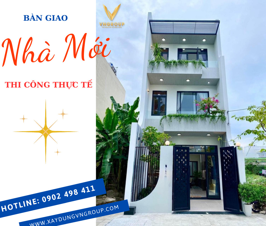 Bàn giao nhà phố hiện đại 5X20 xây dựng trọn gói 3Tầng tại Nhà Bè